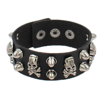 Gothic Spike Leather Bracelet