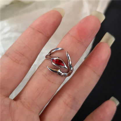 Goth Crystal Ring Set