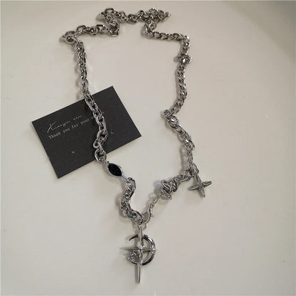 Punk Cross Chain Necklace