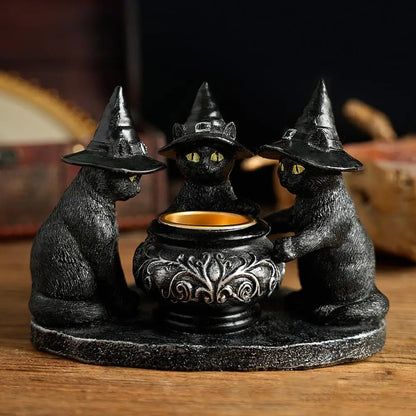 Black Cat Candle Holder