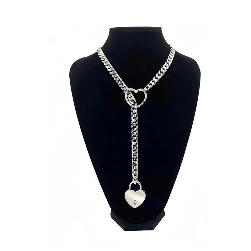 Heart O-Ring Punk Necklace