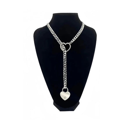 Heart O-Ring Punk Necklace