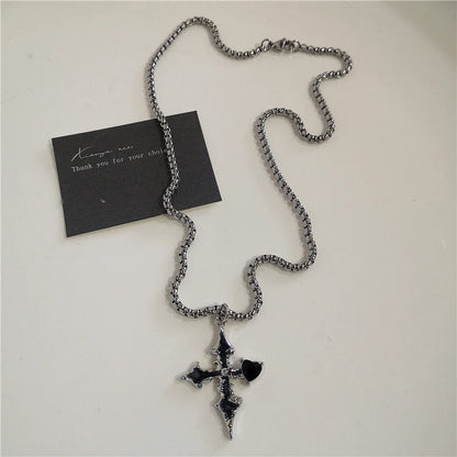 Punk Cross Chain Necklace